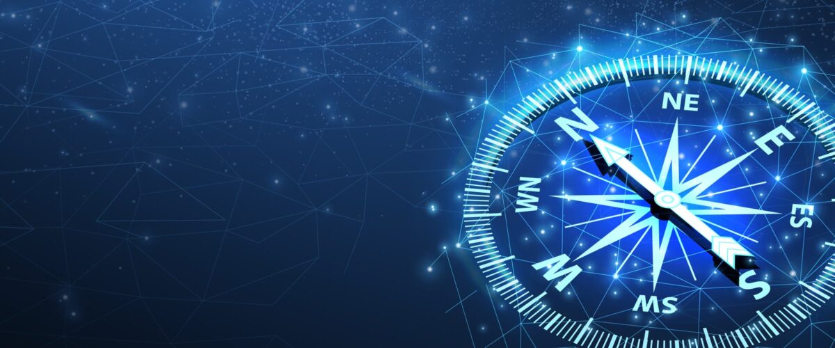 Digital compass. Business strategic explorer, Vision crisis, Mission path, Agency creative, Digital strategy, Market decision, Achievement strategy, Financial stock, Company vision concepts